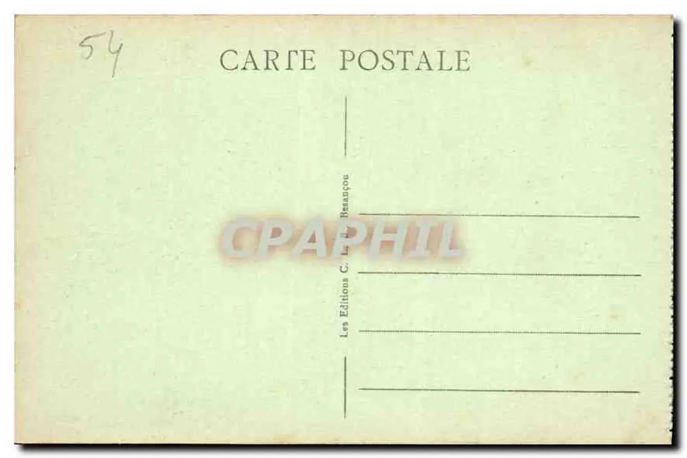 Lunéville — Uma Avenida dos Besquets — Edição C. H. Benançon n°22907 - Verso