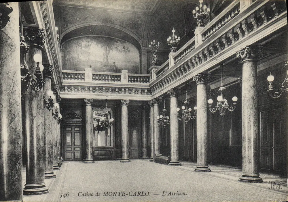 Casino de MONTE-CARLO — L'Atrium — IND. Phot. - Frente