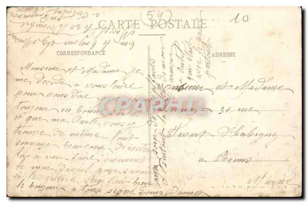 Lunéville - Place des Carmes — Monument comemorativo da Guerra de 1914 — Lunéville-Photo, n°13 - Verso