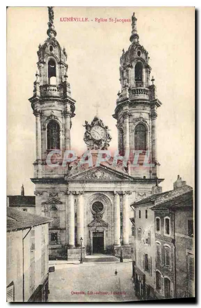 Lunéville - Igreja de São Jacó — Ouvrille, Litografia-Editora, Lunéville - Frente