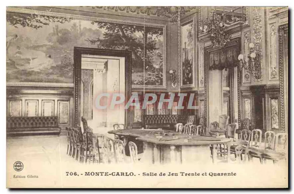Monte-Carlo - Salle de Jean Trente et Quarante — Édition Giletta, n° 706 - Vorderseite