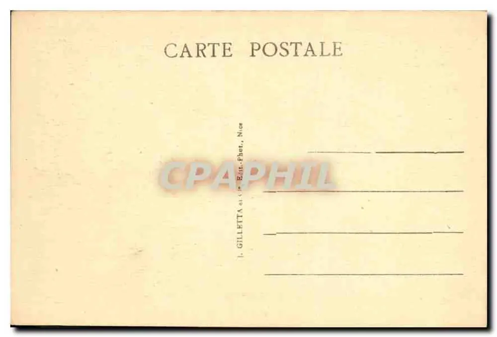 Monte-Carlo — Ansicht des Casinos und der Gärten — J. Gilletta, Nice, Nr. 719 - Rückseite