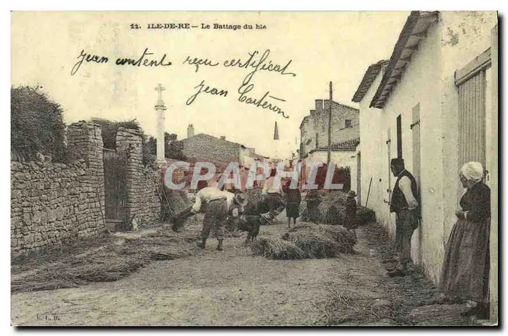 Ilha de Ré — A Colheita do Trigo — Cartas de Outrora - Frente
