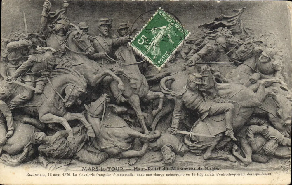 Mars-la-Tour — Hochrelief des Denkmals von Bogino — Verlag Foliguet, Seriennummer 54 - Vorderseite