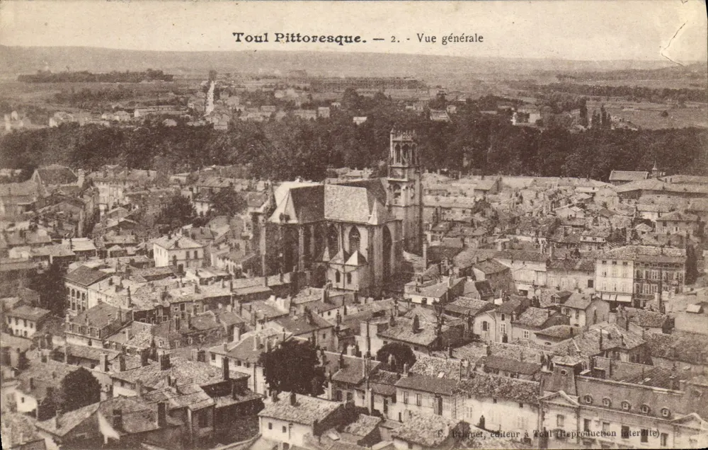 Toul Pittoresque — Vista geral — E. Bruguet, editor em Toul - Frente