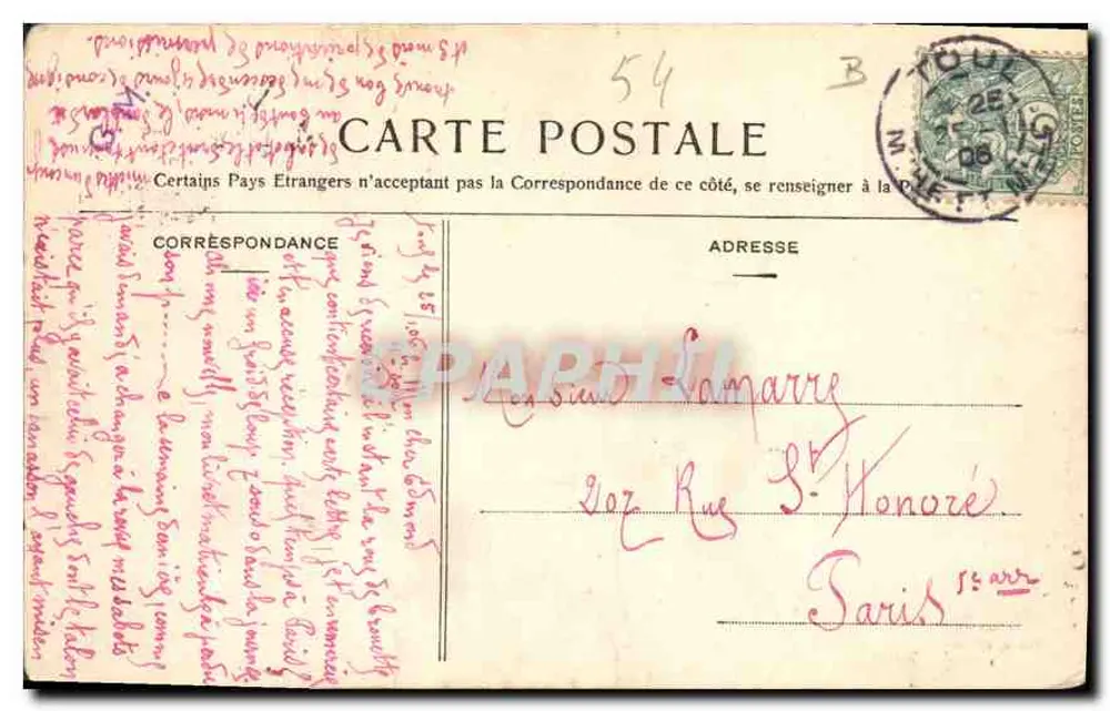 Apsis von St-Gengoult und Rue Muids-des-Blés — Toul illustré, Verlag Poiraud - Rückseite