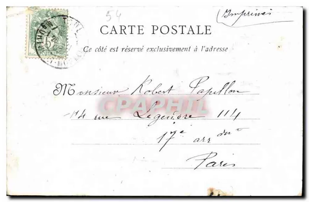 Toul — Chevet de la Cathédrale — éditeur imprimeur non visible, n° de série non lisible - Verso