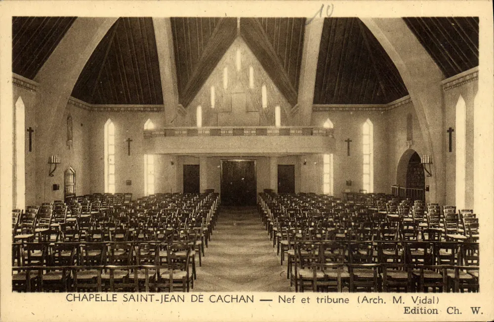 Kapelle Saint-Jean in Cachan — Kirchenschiff und Galerie — (Arch. M. Vidal) — Edition Ch. W. - Vorderseite