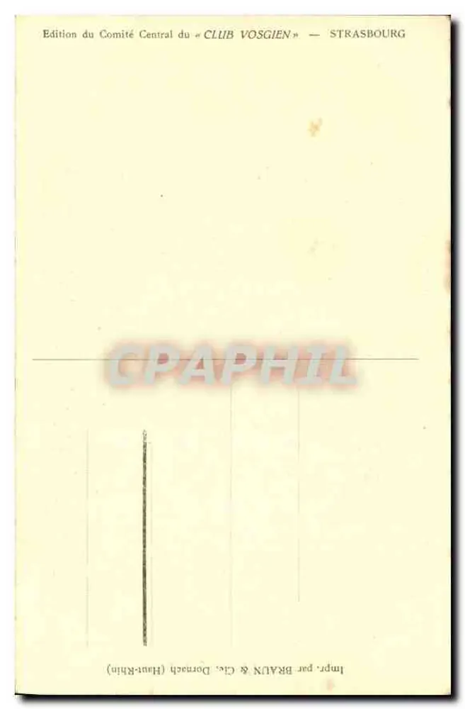 Fischboedle (Sr. L. Feberey) — Edição do Comitê Central do «CLUB VOSGIEN» — Strasbourg - Verso
