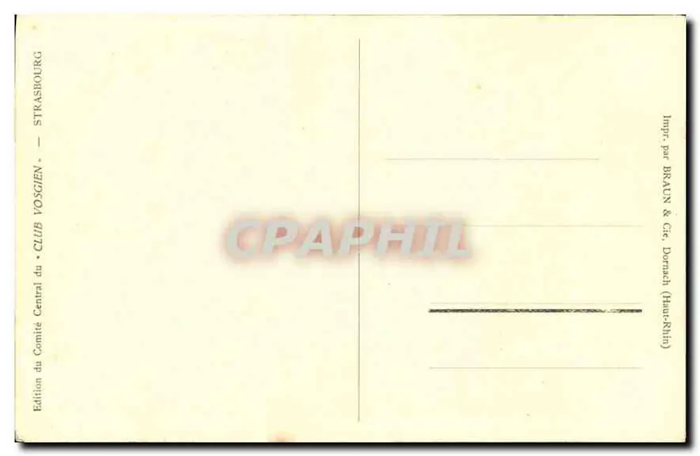 Alte Rosenstichl — Schöneck — Edição do Comitê Central do Clube Vosgien - Verso
