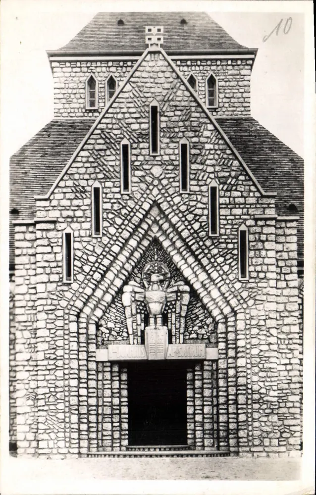 Chapelle Saint-Jean-de-Cachan — Eingangspforte mit dem Adler des heiligen Johannes — Ed. W. (Nr. 10) - Vorderseite