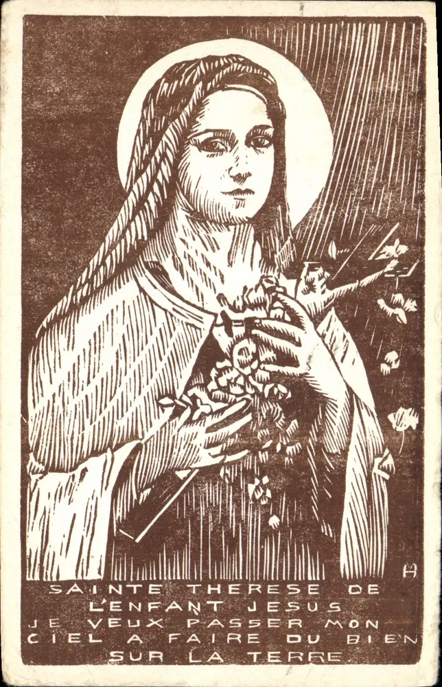 Santa Térèsa da Criança Jesus — Quero fazer o bem na terra — Impr. de l'Étoile d'Or, Lisieux - Frente