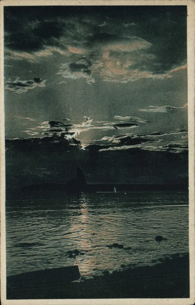 Pôr do sol no mar — editor Milan, n° 407 - Frente
