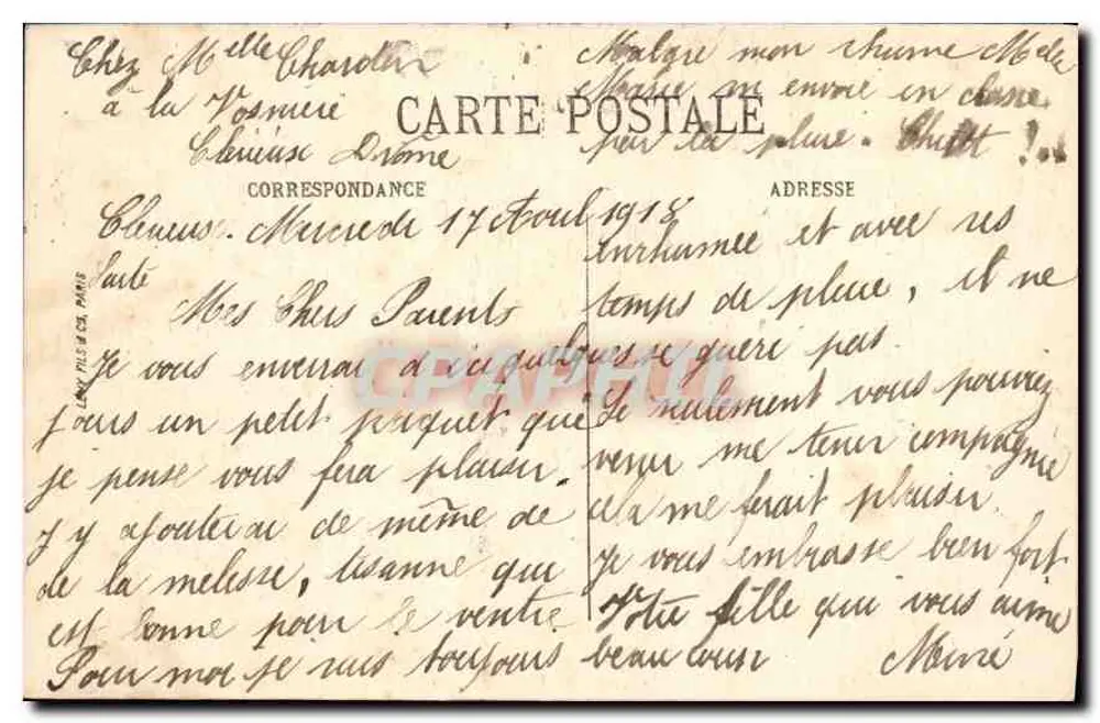 Forêt de Lente — Eingang zur Brudour-Höhle — Selecta - Rückseite
