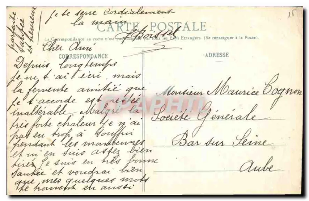 Cachoeira de Glandien — Livraria Moutbarbon, Belley - Verso