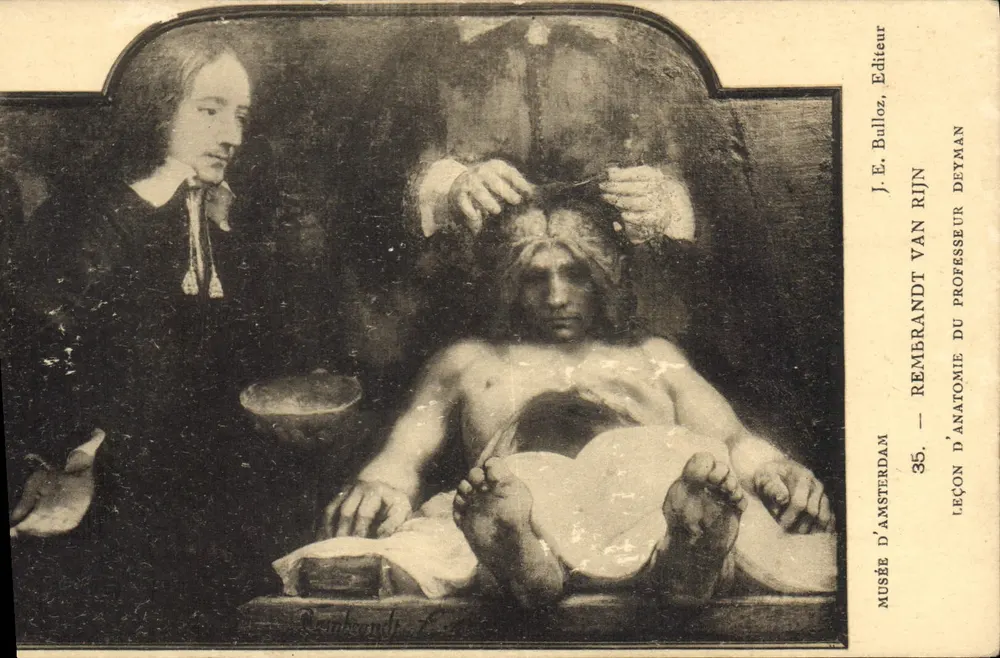 Anatomievorlesung — Rembrandt des Professors Deyman — Museum Amsterdam — J.E. Bulloz, Verlag, n°35 - Vorderseite