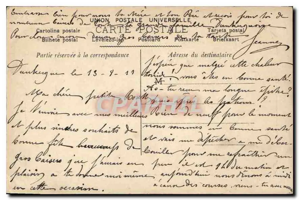Frau mit geschmücktem Hut — Frohe Feier — Goukier, n°294 - Rückseite
