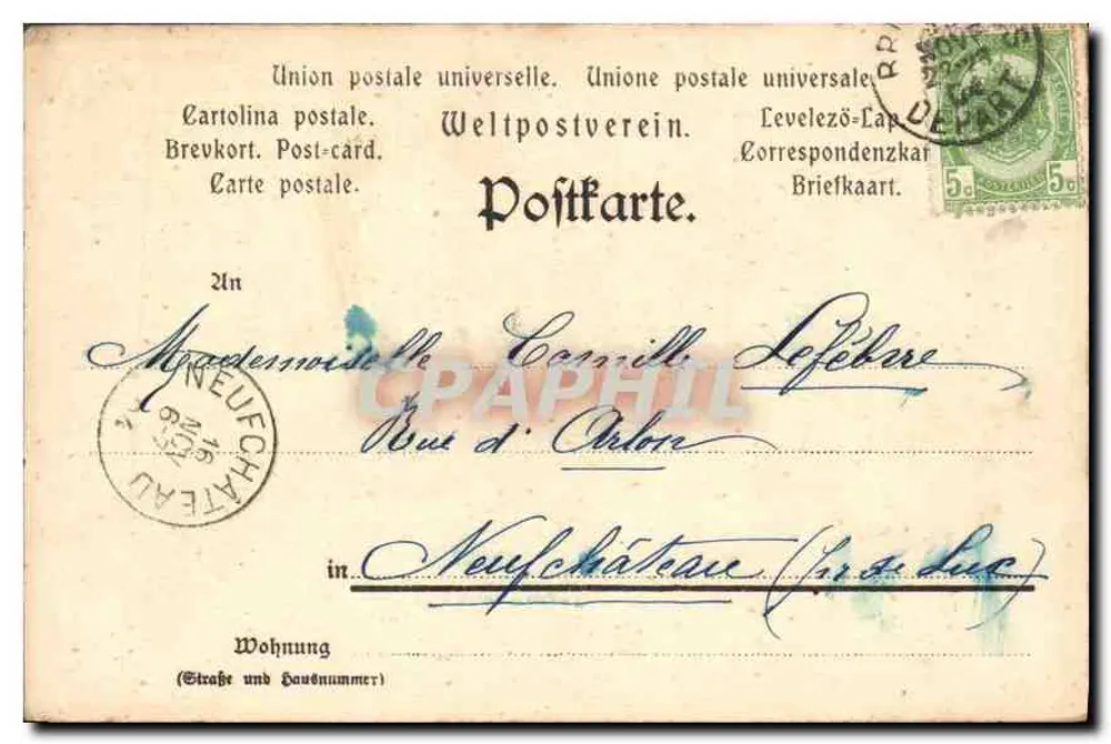 Ave e rosas — poema de Victor Hugo — Fr. Albr. Keller, Dresden-A. n° 14 - Verso