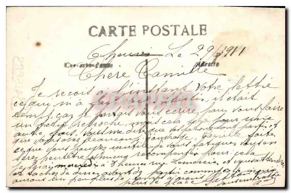 Jovem com buquê de rosas — Bons Baisers — Editor OR, n° 331 - Verso
