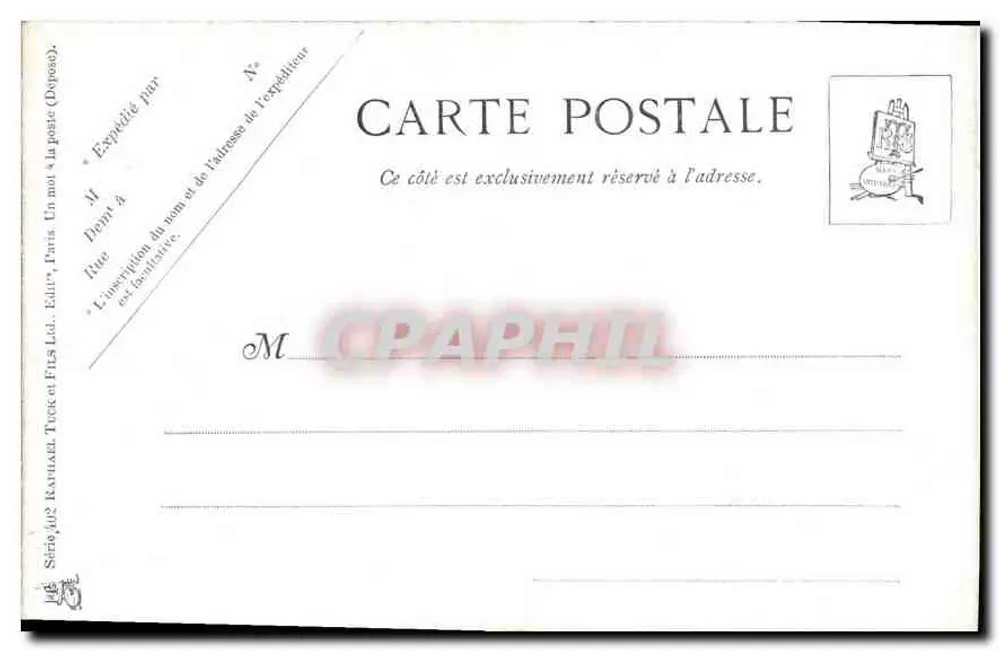 Cena de teatro — dançarinos em traje — editor Tuck & Fils Ltd. (Doposo), série 102 - Verso