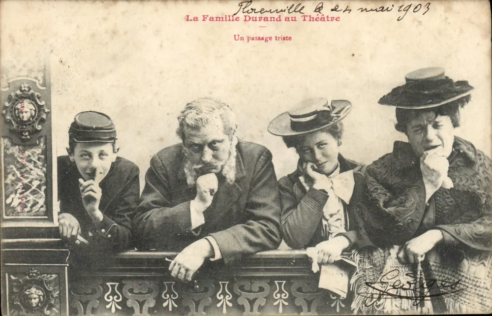 Die Familie Durand im Theater — Eine traurige Szene — Georges, Florenville - Vorderseite