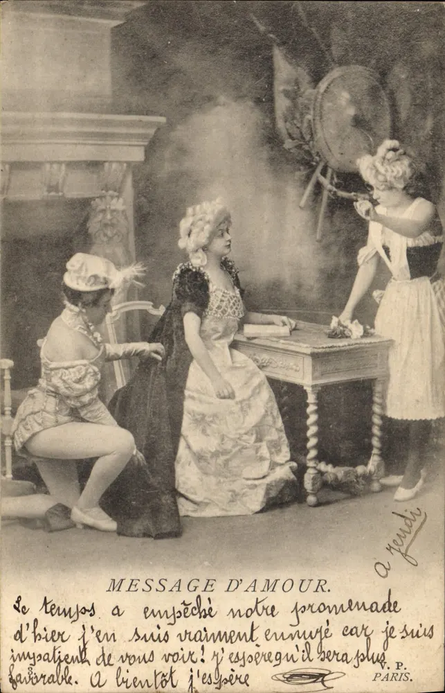 Mensagem de Amor — cena de teatro — V. P. Paris - Frente