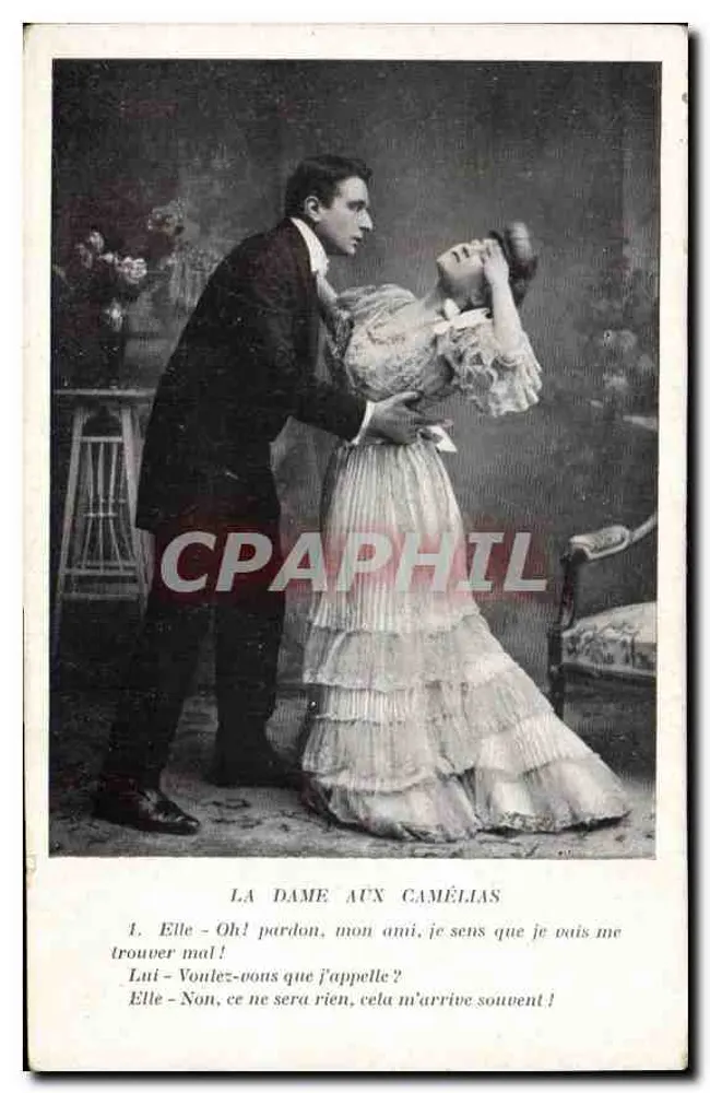 La Dame aux Camélias — Theater-Szene — Verlag nicht sichtbar - Vorderseite