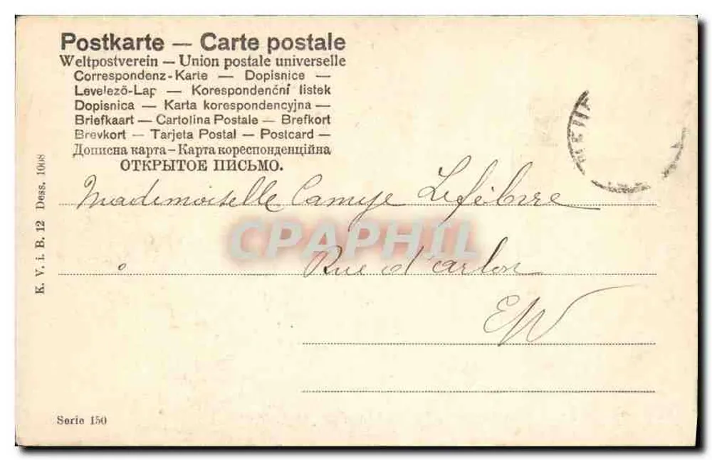 Retrato de uma mulher — editor K.V.I.B. — série 150 - Verso