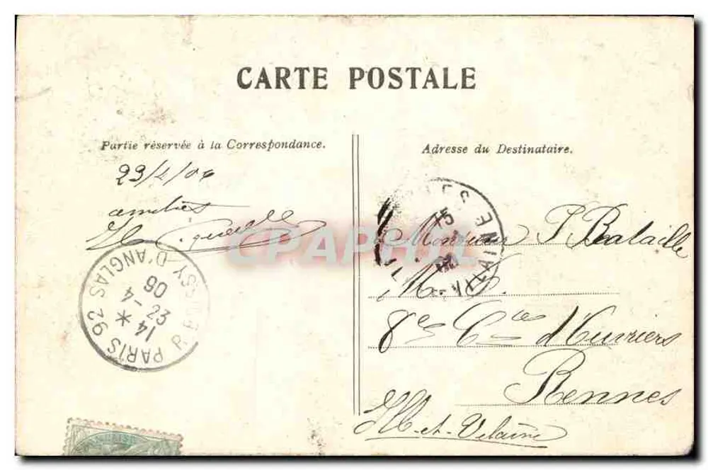 Paris — A Estatua da República — editor não visível - Verso