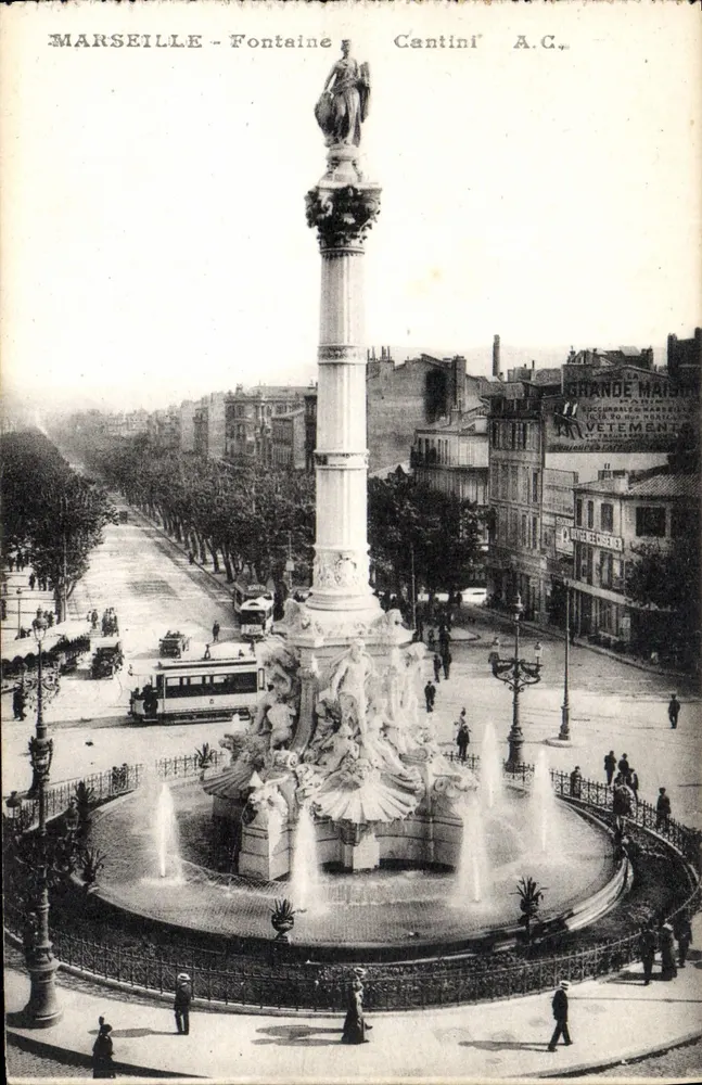Marseille - Fontein Cantini — uitgever Cantini A.C. - Voorkant