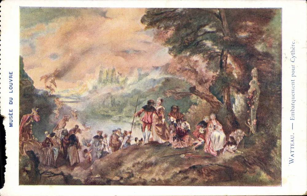 Abreise nach Kythera — Watteau — Louvre-Museum - Vorderseite