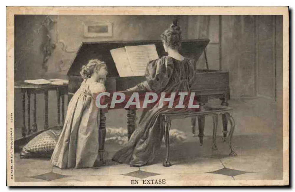 In Ekstase — Klavierszene — B. Blinval, Druck. Ed. Touque-Maïd, Nr. 5.214 - Vorderseite