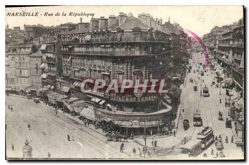 MARSEILLE - Rue de la République — Cinématographe — editor não identificado - Frente