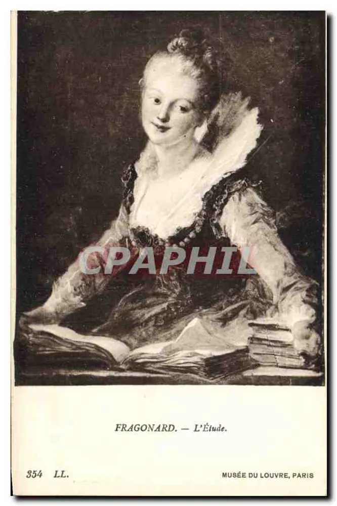 Fragonard — A Estudo — Museu do Louvre, Paris - Frente