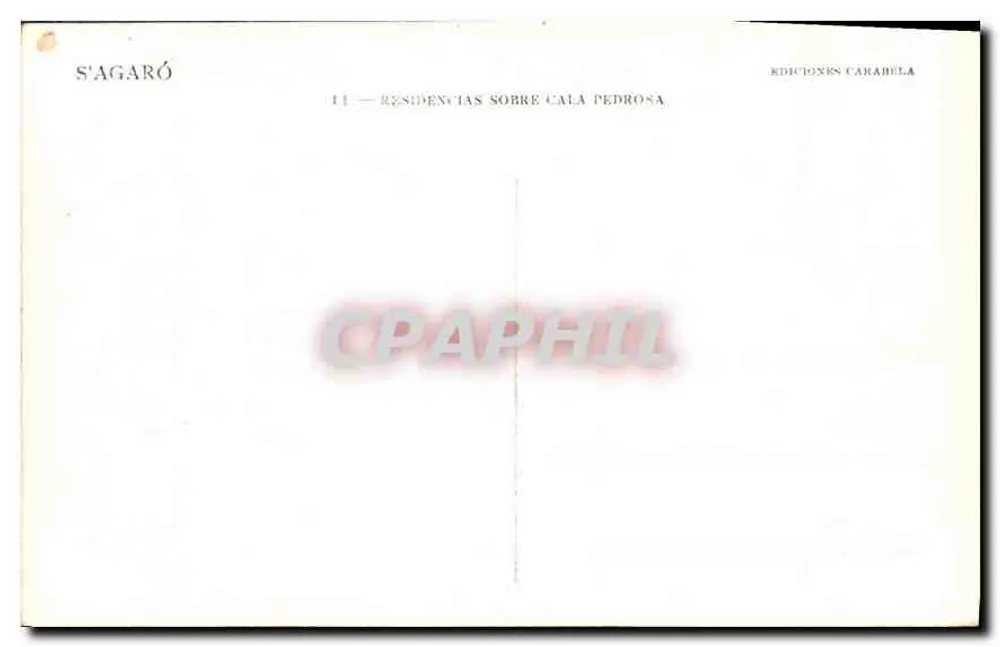 Ville sur Cala Pedrosa — S'Agaró — Edizioni Carabela, n°11 - Verso
