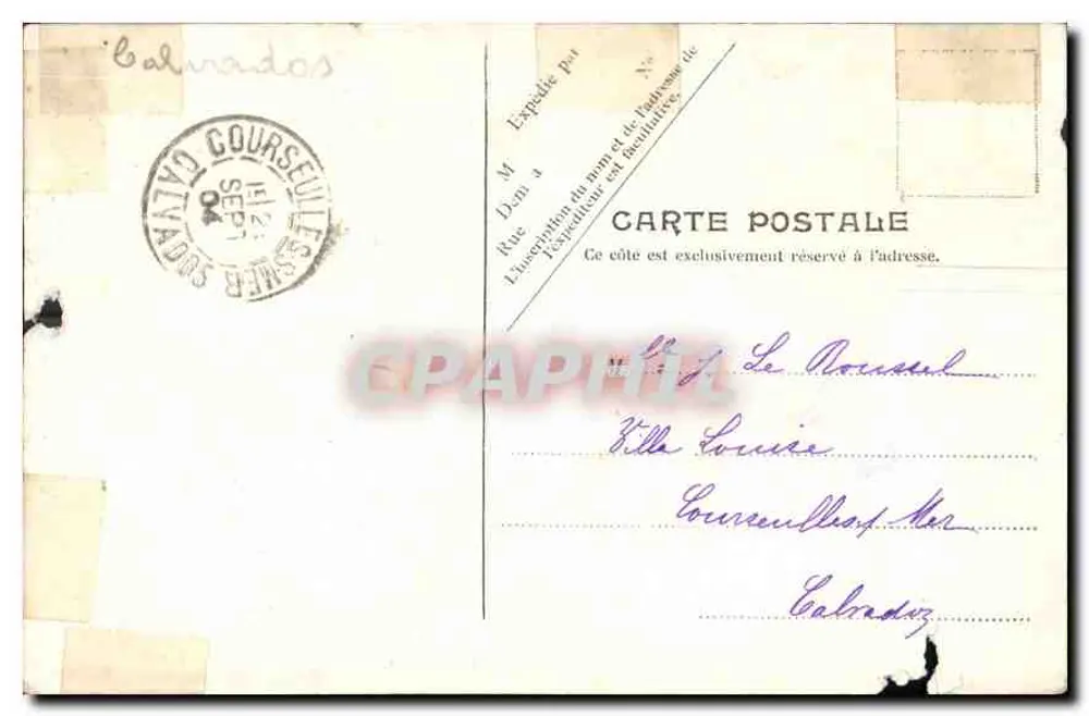Saint-Aubin — Rue Pasteur e a Torre — V.P. Paris No. 5 - Verso