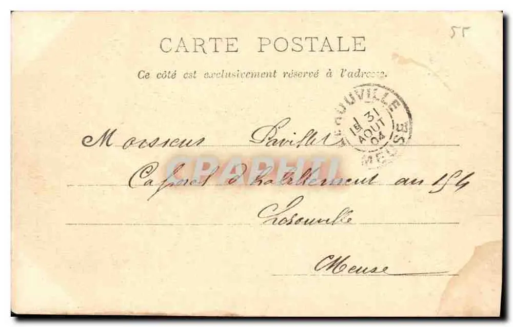 Ruínas do Castelo Pierre Percée — série 41 — editor Méridien - Verso