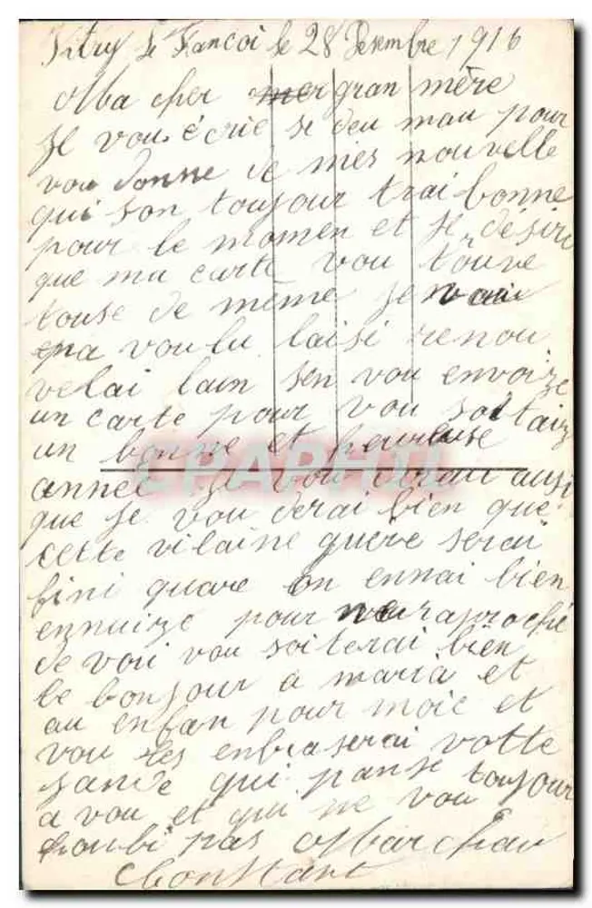 Blumen in einem Schuh — Grußkarte — DIX 574 - Rückseite