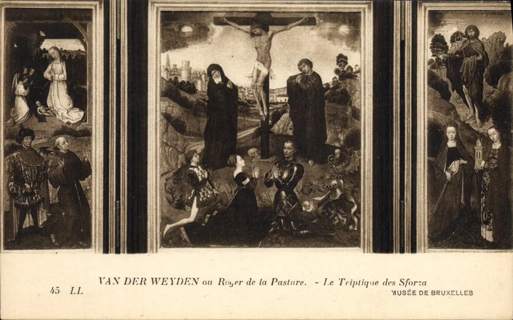 Triptychon der Sforza — Van der Weyden oder Roger de la Pasture — Museum von Brüssel - Vorderseite