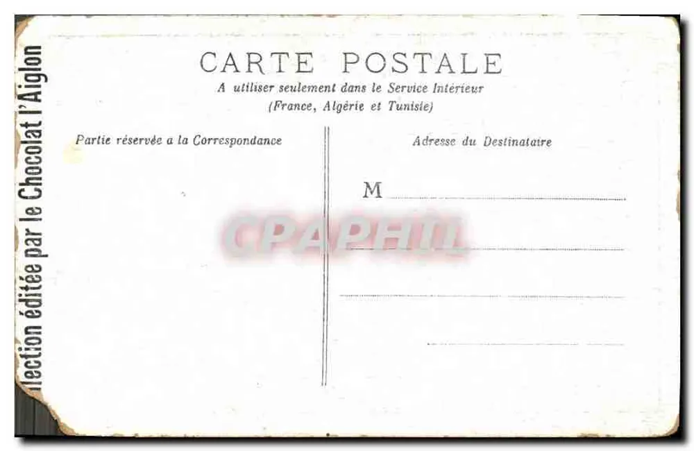 Trois enfants jouant — scène intérieure avec guitare — éditeur P.W. PARIS - Verso
