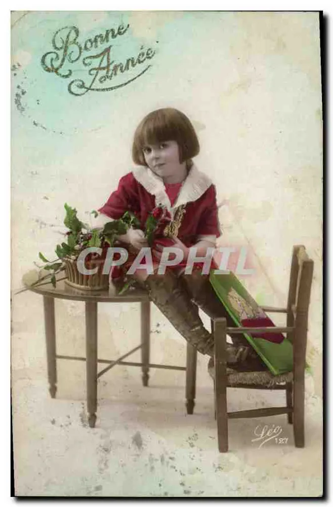 Dziecko w czerwonym stroju — Wesołych Świąt 1927 — Géo, n° 1527 - Awers