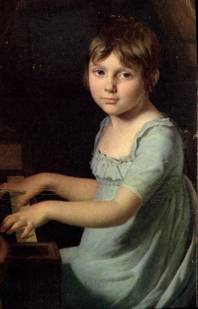 Kleine Mädchen am Klavier — Detail — COMITÉ NATIONAL DE L'ENFANCE, Paris - Vorderseite
