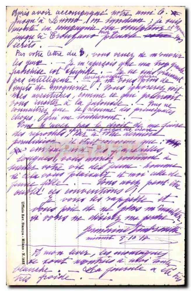 Greuze - O pássaro morto — série 435 — editor não visível - Verso