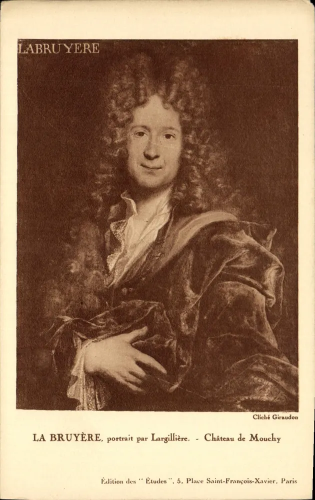 La Bruyère — Portrait von Largillière — Schloss Mouchy — Ausgabe der 'Études', Paris - Vorderseite