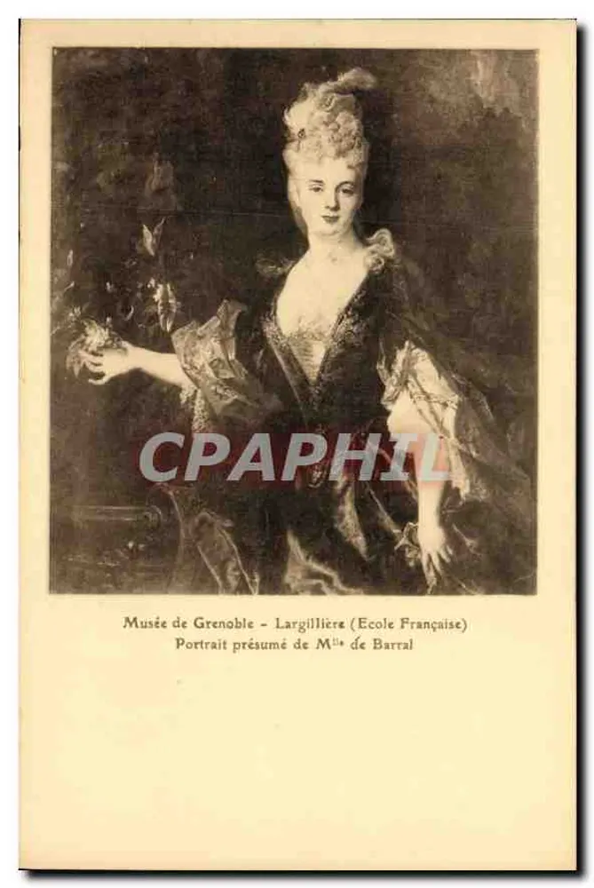 Retrato presumido de Mlle de Barral — Museu de Grenoble — Largillière (Escola Francesa) - Frente