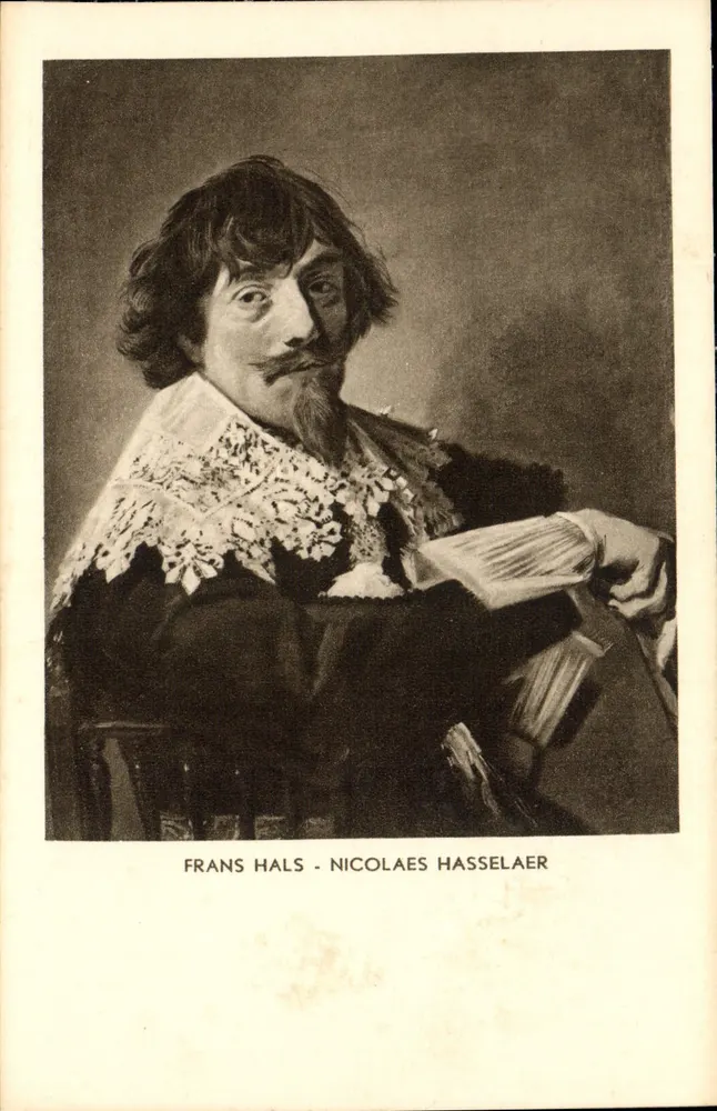 Retrato de Frans Hals — Nicolas Hasselaer — editor Weening & Sons, n° 14546-15 - Frente