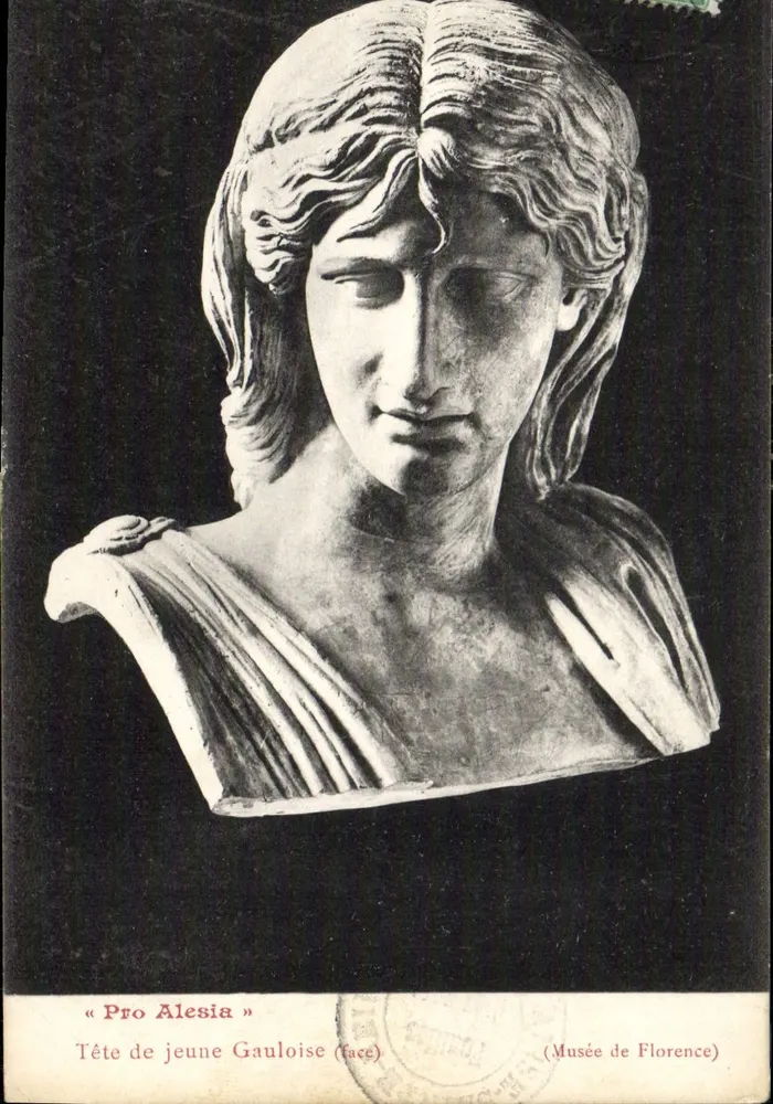 Kopf einer jungen Gallierin (Vorderseite) — « Pro Alesia » — Museum von Florenz - Vorderseite