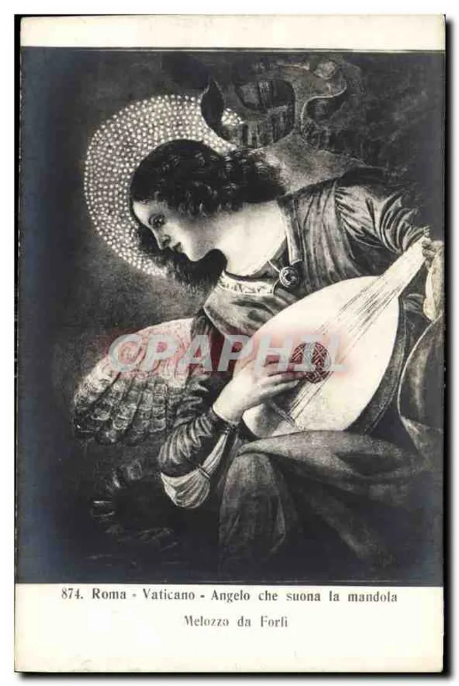 Rom - Vatikan - Engel, der die Mandoline spielt - Melozzo da Forlì - Vorderseite