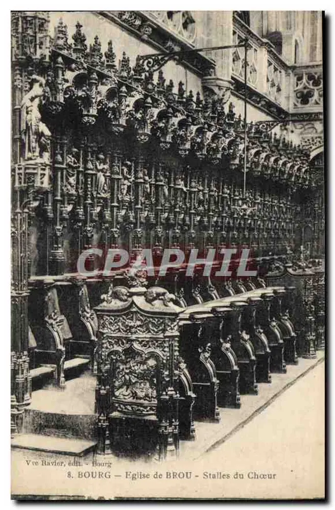 Bourg - Igreja de Brou - Stalles do Coro — Vve Ravior, editora Bourg - Frente