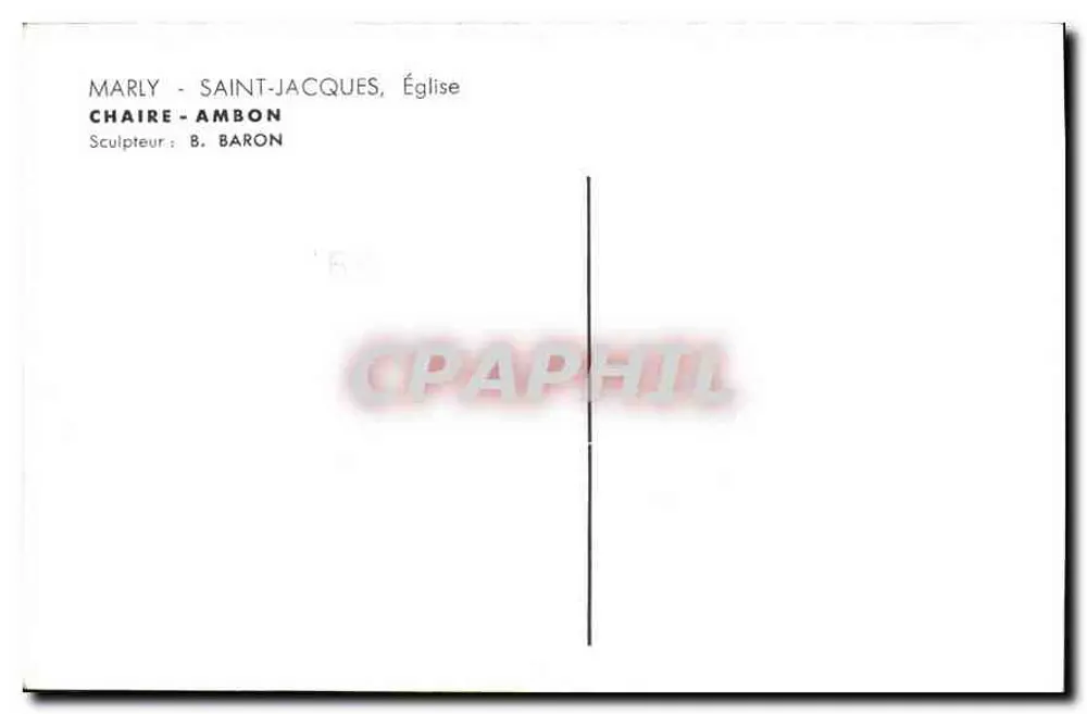 Marly - Saint-Jacques, Igreja — Cadeira e Ambão — Escultor B. Baron - Verso
